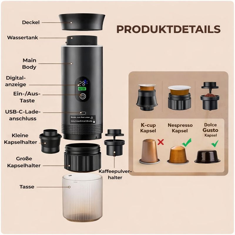 Tripresso - Die tragbare Kaffeemaschine